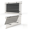 Schwarzer, winkelverstellbarer Aluminium-Balkon-Easy-Solar-Halter