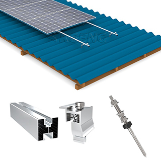 OEM-Aufhängerschraubenlösung Aluminium-Solar-Metalldach-Montagesystem