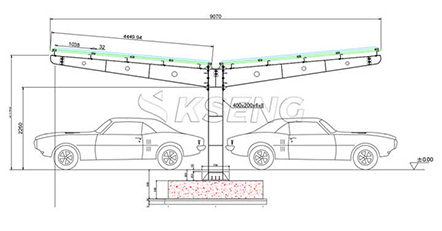 OEM-kundenspezifischer Solar-Carport aus hochfestem Kohlenstoffstahl