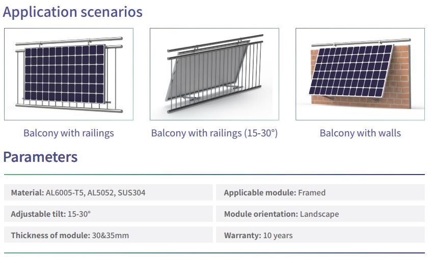 Einfache Solarhalterung für den Balkon