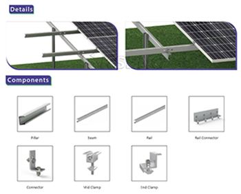 Hersteller Stahl-Solar-PV-Panel-Bodenmontagehalterungen Struktur