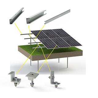 Hersteller Stahl-Solar-PV-Panel-Bodenmontagehalterungen Struktur