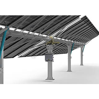 KST-2P Horizontaler einachsiger Solartracker im Doppelporträt